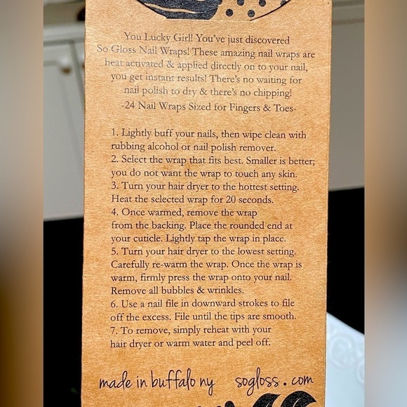 SO GLOSS Pink Stipe Nail Wraps Heat Activated Made in Buffalo NY 5 Star Reviews - Picture 4 of 9